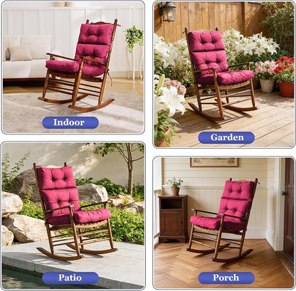 Rocking Chair Cushion, Waterproof and Fade-Resistant Adirondack Rocker Cushions - Image 5