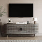 55 inch TV Stand with Power Outlet, Fluted Entertainment Center by Unknown