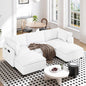 Vesgantti 109" U Shaped Cloud Sectional Sofa, Comfy Corduroy Upholstered by Vesgantti