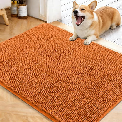 OLANLY Dog Door Mat for Muddy Paws 40x32, Super Absorbent Chenille Mud Mat | by OLANLY