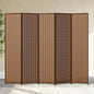 5 Panel Room Divider and Extra Wide Folding Privacy Screen, Bamboo Room Divider by cocosica