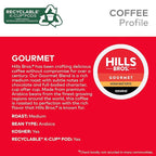 Hills Bros. Gourmet Blend Keurig K-Cup Pods for Keurig Brewers – Medium Roast Premium Arabica Blend, Kosher – 1 Pack of 12 Single Serve Pods