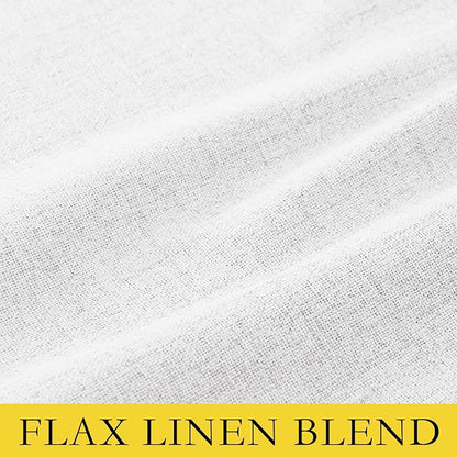 NICETOWN Full Blackout Back Tab Linen Curtains 84" Long 2 Panels Set, Boho-Chic - Image 6