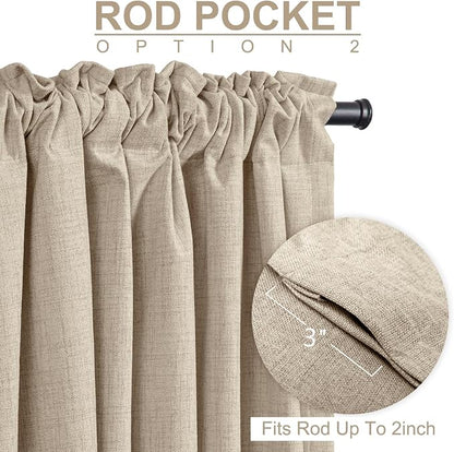 Linen Textured Total Blackout Curtains - Image 4