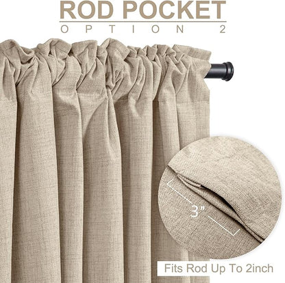 Linen Textured Total Blackout Curtains - Image 5