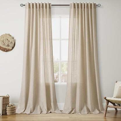 Taupe Burlywood Curtains 120 Inches Long by Nanspring