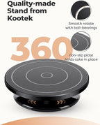 Kootek 71PCs Cake Decorating Kit, Baking Supplies Tools - Includes Cake Stand Turntable, 12 Icing Piping Tips, 2 Frosting Spatulas, 3 Scrapers, 50+2 Piping Bags, Coupler, Video Tutorial, Booklet