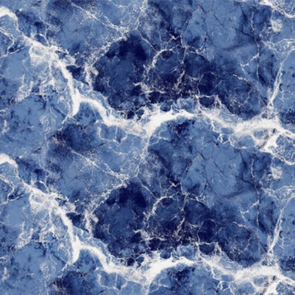 HOMETITUTE Blue Marble Wallpaper Peel and Stick Ocean Wave Pattern 118.1x17.7 - Image 2
