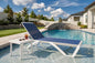 PURPLE LEAF Patio Chaise Lounge Chair Set Outside Aluminum Plastic Stackable by PURPLELEAF