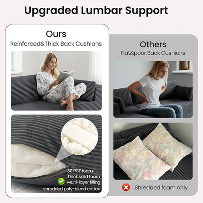 106" Cloud Sectional Boneless Couches - Image 3