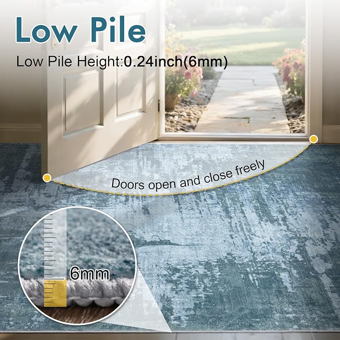 5x7 Ft Area Rugs for Living Room, Soft Non-Slip Washable Rugs Modern Abstract - Image 6