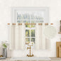 Short Linen Kitchen Curtains 36 Inch Length by LAMIT