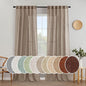 MIULEE Taupe Linen Curtains 52x108 Inch Long by MIULEE