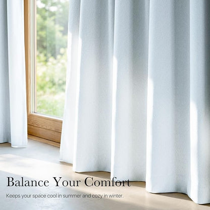 NICETOWN Farmhouse 100% Blackout Linen Curtains - Image 6