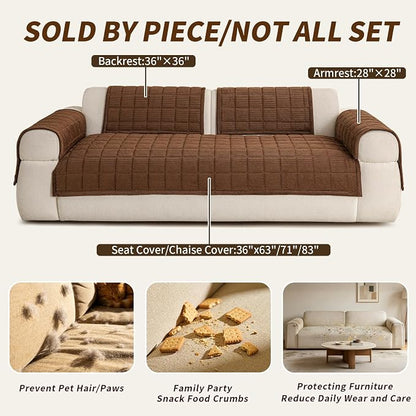 Velvet Couch Covers for Sectional Sofa Washable, Non-Slip L Shaped Sectional - Image 6