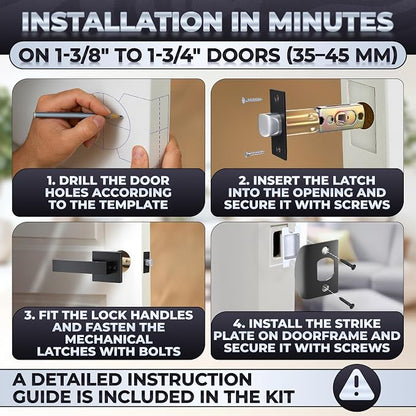 Front Door Lock Set with Deadbolt – Zinc Alloy Body with Multi‑Layer Plating | - Image 6