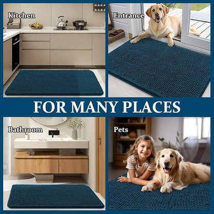 OLANLY Dog Door Mat for Muddy Paws 50x30, Super Absorbent Chenille Mud Mat | - Image 8
