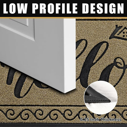 Yimobra Welcome Mats for Front Door 36x24, Heavy Duty Waterproof Outdoor Door - Image 4