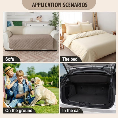 Genina Waterproof Couch Cover, Washable Anti-Slip 51 inch Loveseat Sofa Covers - Image 6