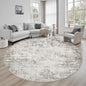 Round Area Rug Living Room: 6 ft Modern Washable Carpet Brown | by FXRHLP