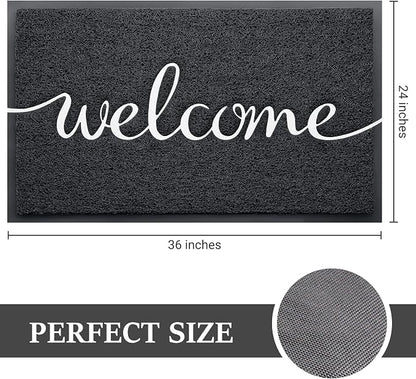 Door Mat Welcome Mat Floor Mat for Entryway, High Traffic Areas | Low Profile - Image 3