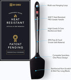 DI ORO Seamless Series Pro 14 Inch Extra Large Silicone Spatula - 600°F Heat-Resistant Rubber Spatula - Great for Baking, Cooking, and Scraping - BPA Free and LFGB Certified Food Safe Silicone (Black)