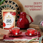 BREWIX, Sour Apple Hibiscus Tea Bags (25 Pyramid Tea Bags) Caffeine-Free Herbal Tea | Apple, Hibiscus, Rosehip | Refreshing Wellness Brew for Any Mood | Hot or Iced Refreshment