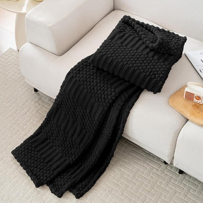 60x80 Inch Black Twin Blanket - Image 3