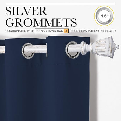 NICETOWN Blackout Draperies Curtains, All Season Thermal Insulated Solid - Image 3