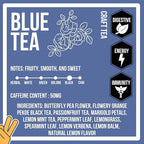 Revival Tea Company Blue Tea - Butterfly Pea Flower and Black Tea Blended with Other Herbal Tea Flavors - 24 Tea Bags
