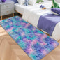 Super Soft Fluffy Living Room Area Rug 2x5 ft Purple Rainbow Tie-Dyed Shaggy by JiaoBaba