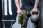 HYDRO CELL Stainless Steel Insulated Water Bottle with Straw - For Cold & Hot Drinks - Metal Vacuum Flask with Screw Cap and Modern Leakproof Sport Thermos for Adults (Army 32oz)