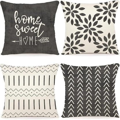 YCOLL Pillow Covers 16x16 Set of 4, Modern Sofa Throw Pillow Cover, Decorative by PillowCoversExpert