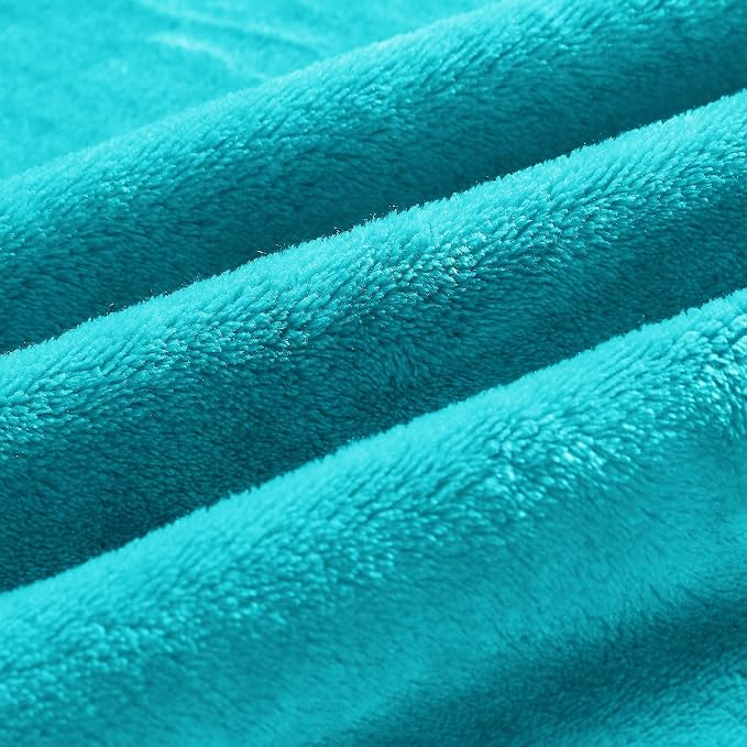 BEDELITE Fleece Blankets Twin Size Teal Throw Blankets - Image 3