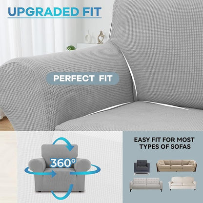 LURKA Stretch Chair Sofa Slipcovers 1 Piece Couch Covers - Image 4