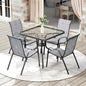 Arlopu 5 Piece Outdoor Patio Dining Set, Porch Furniture by Arlopu
