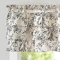 jinchan Ruffled Floral Valance Linen Shabby Chic Small Window Curtain 18 Inch by JINCHAN
