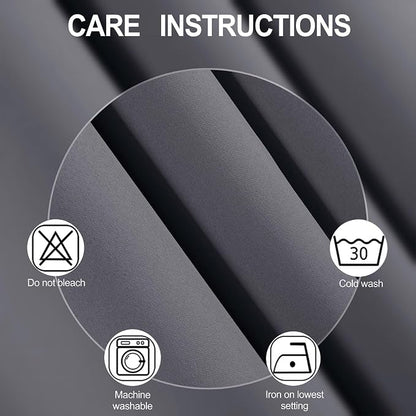 Grey Blackout Curtains 42 x 72 Inch Length/Set of 2 Curtain Panels/Thermal - Image 4