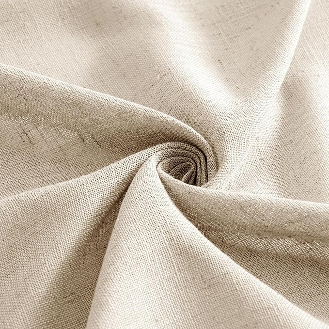 MIULEE Light Taupe Linen Curtains 52x72 Inch Length - Image 8