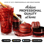 MONÉGASQUE Red Edible Glitter for Drinks 15g – Burgundy Edible Glitter for Cakes & Cocktails - Halloween Drink Shimmer Spray - Red Luster Dust for Drinks, Cocktail, Cake Decorating, & Food Decorations