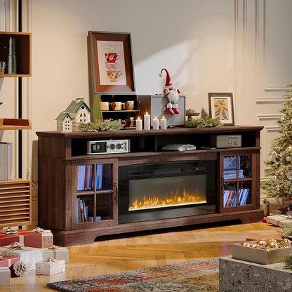 70" Farmhouse TV Stand with 36" Fireplace - Image 8