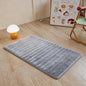 Blue Grey Rabbit Striped Plush Rug 2'x3', Fluffy Shaggy Area Rug by CHOVY