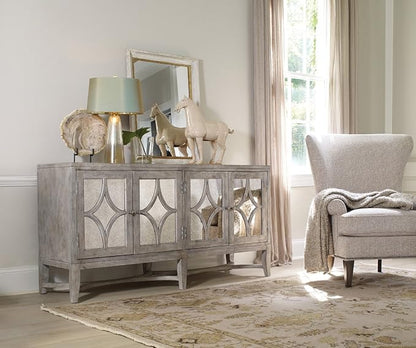 Hooker Furniture Melange 4-Door Diamante Console in Weathered Gray - Image 2