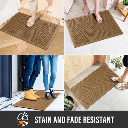 Sturdy Front Door Mat, Absorbent Muddy Dirt Resist Welcome Door Mats Outdoor - Image 3