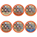 Flavored Coffee Variety Pack with Recyclable Single Serve Flavored Coffee Pods, for Keurig K Cups Coffee Makers, from Double Donut Coffee, 72 Count