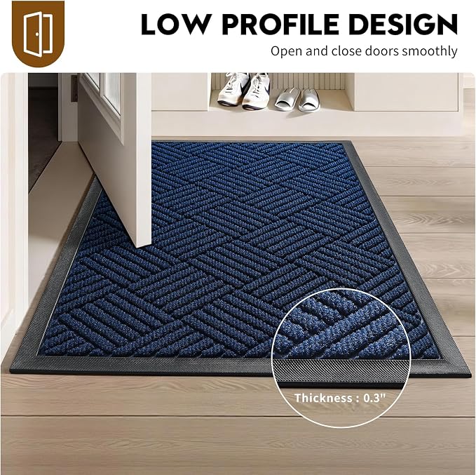 Front Door Mat, Heavy Duty Waterproof Doormat 31.5"x20", Stain Fade Resistant - Image 6