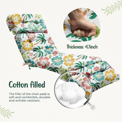 2 Pack Outdoor Chaise Lounge Chair Cushion 75.1 x 22.8 x 4.7 Inches 100% - Image 6