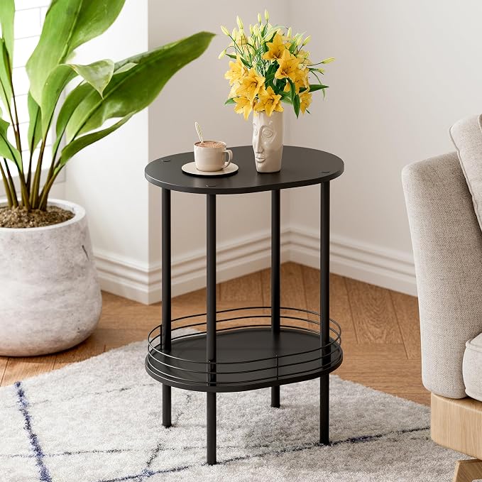 Small Modern Oval Side Table - Image 3