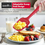 Silicone Spatula Set - 4-Piece Rubber Spatulas Silicone Heat Resistant 600°F for Everyday Task - Seamless Design Kitchen Spatulas for Nonstick Cookware - Red
