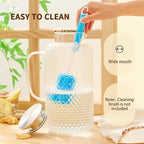 Glass Pitcher, 3.5L/118 oz Glass Water Pitcher with Lid and Spout, Heat/Cold Resistant Borosilicate Glass Water Carafe for Coffee, Juice and Homemade Beverage